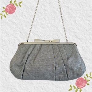 Style & Co Vintage Style Silver Party Shoulder Clutch Bag